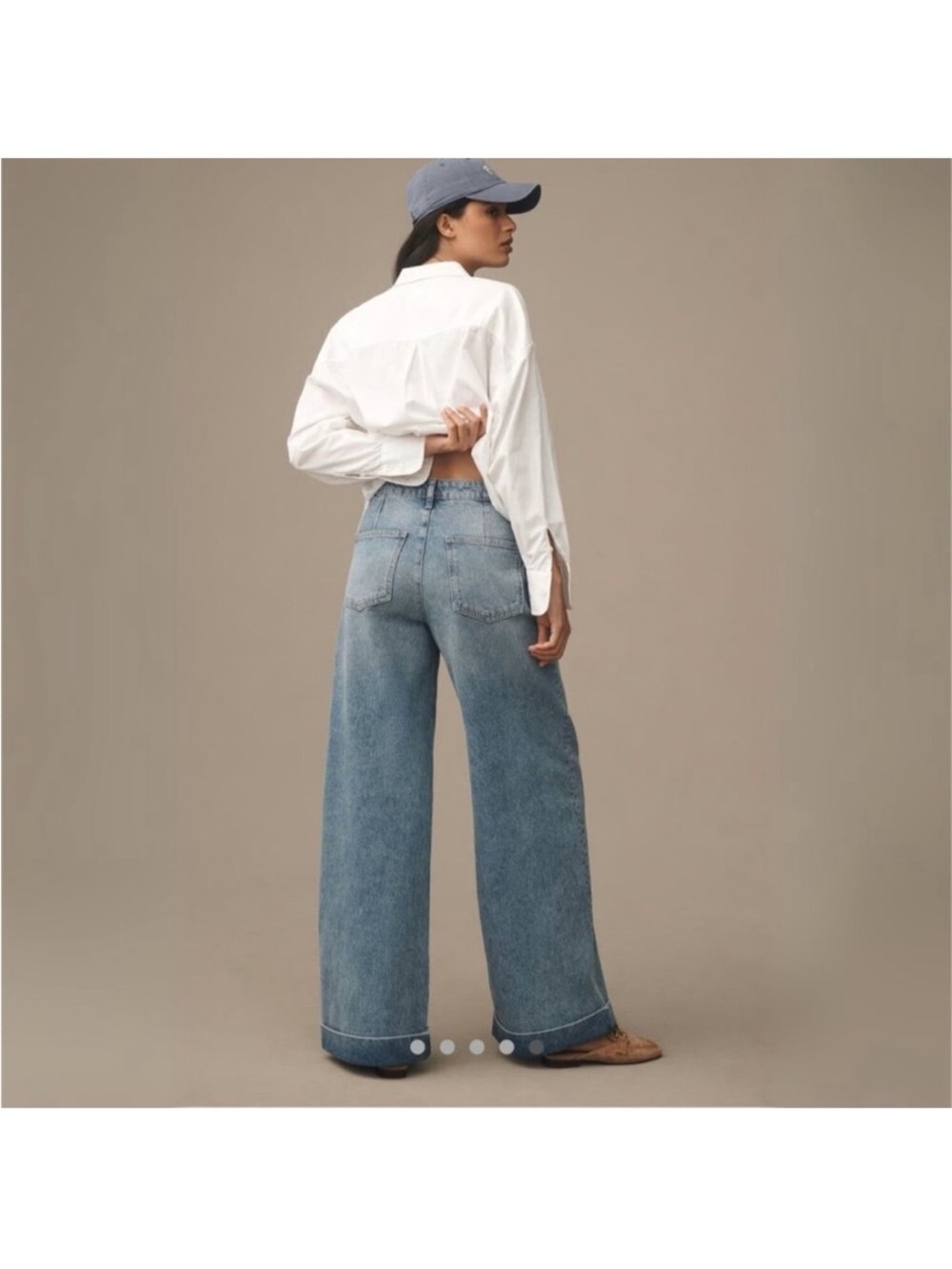 Pilcro Anthropologie Jeans Womens 31 High Rise Wide Leg Cuffed Hem - Picture 10 of 10